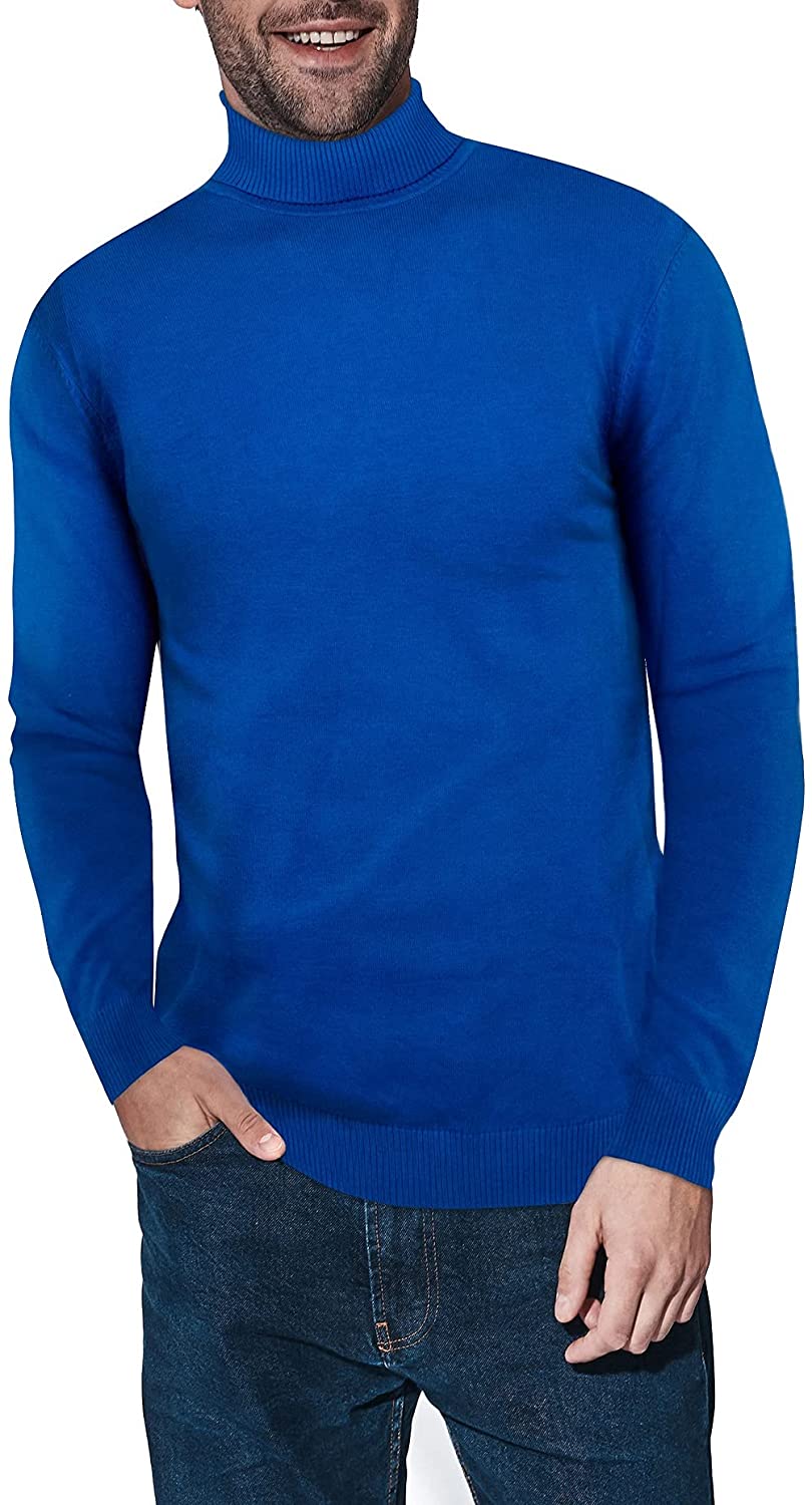 Slim Fit Pullover with Roll Collar X RAY Turtleneck & Mock Neck Sweater for Men Regular and Big & Tall Sizes