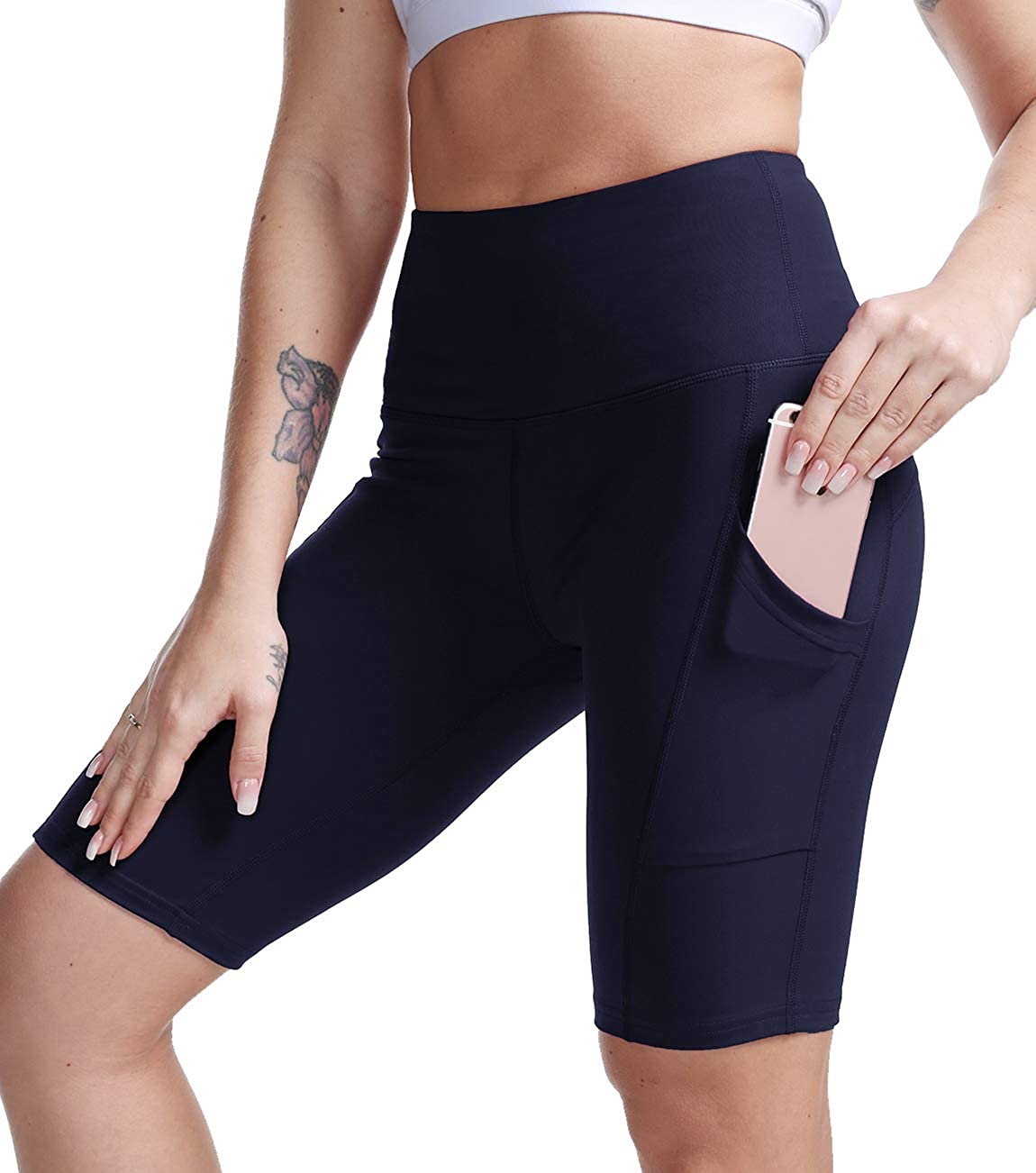 TYUIO High Waisted Yoga Pants for Women Athletic Workout Running Leggings with Pockets