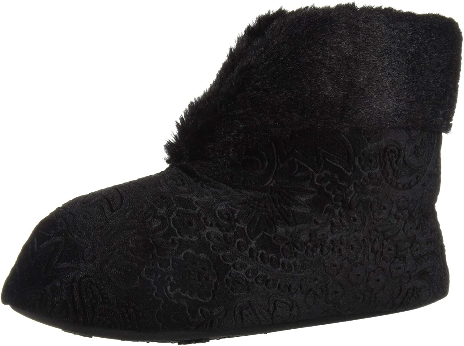 women's dearfoams velour bootie slippers