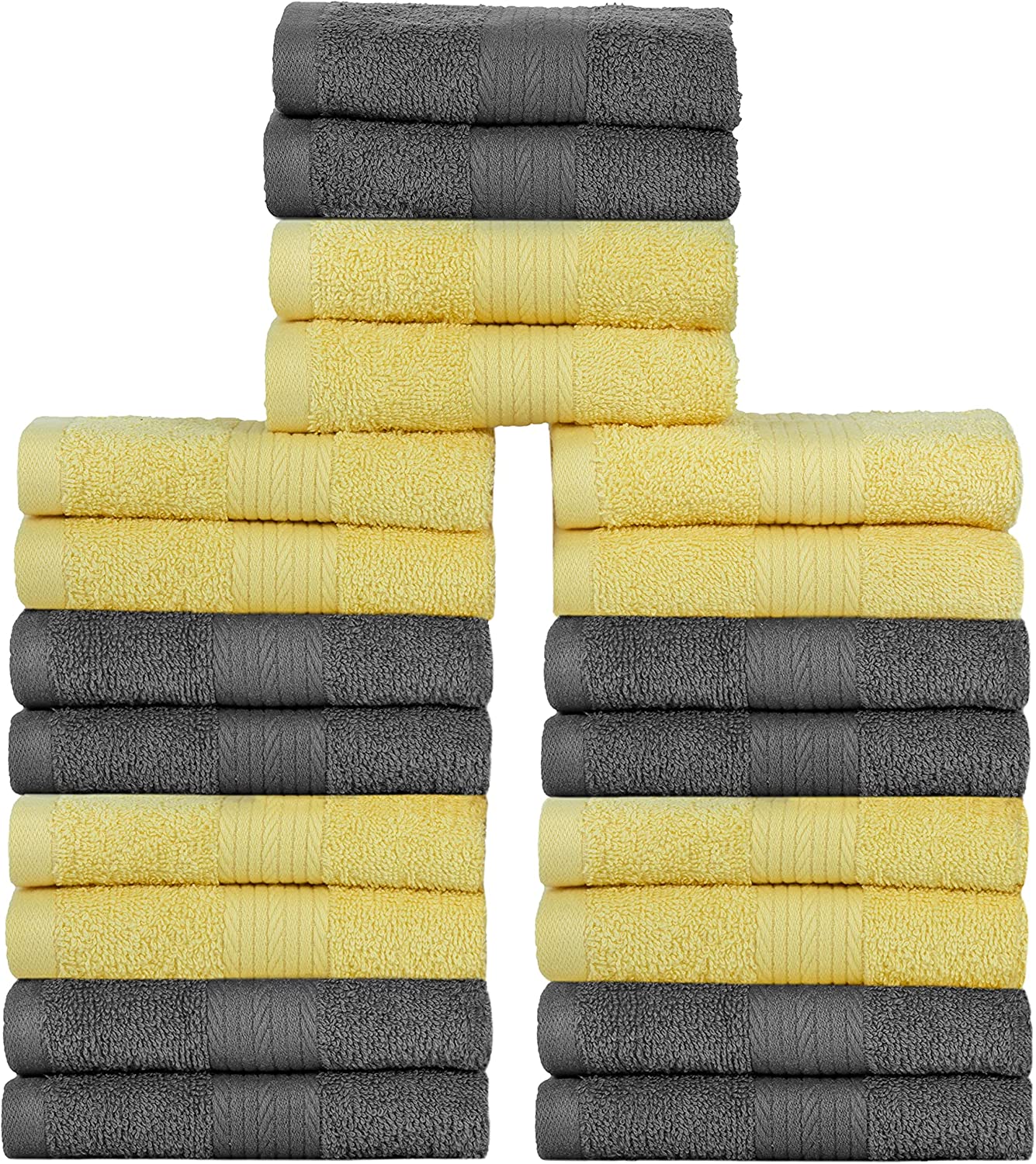 Hand Towels for Bathroom Cotton 600 GSM 18X28 Inch by Ample Decor