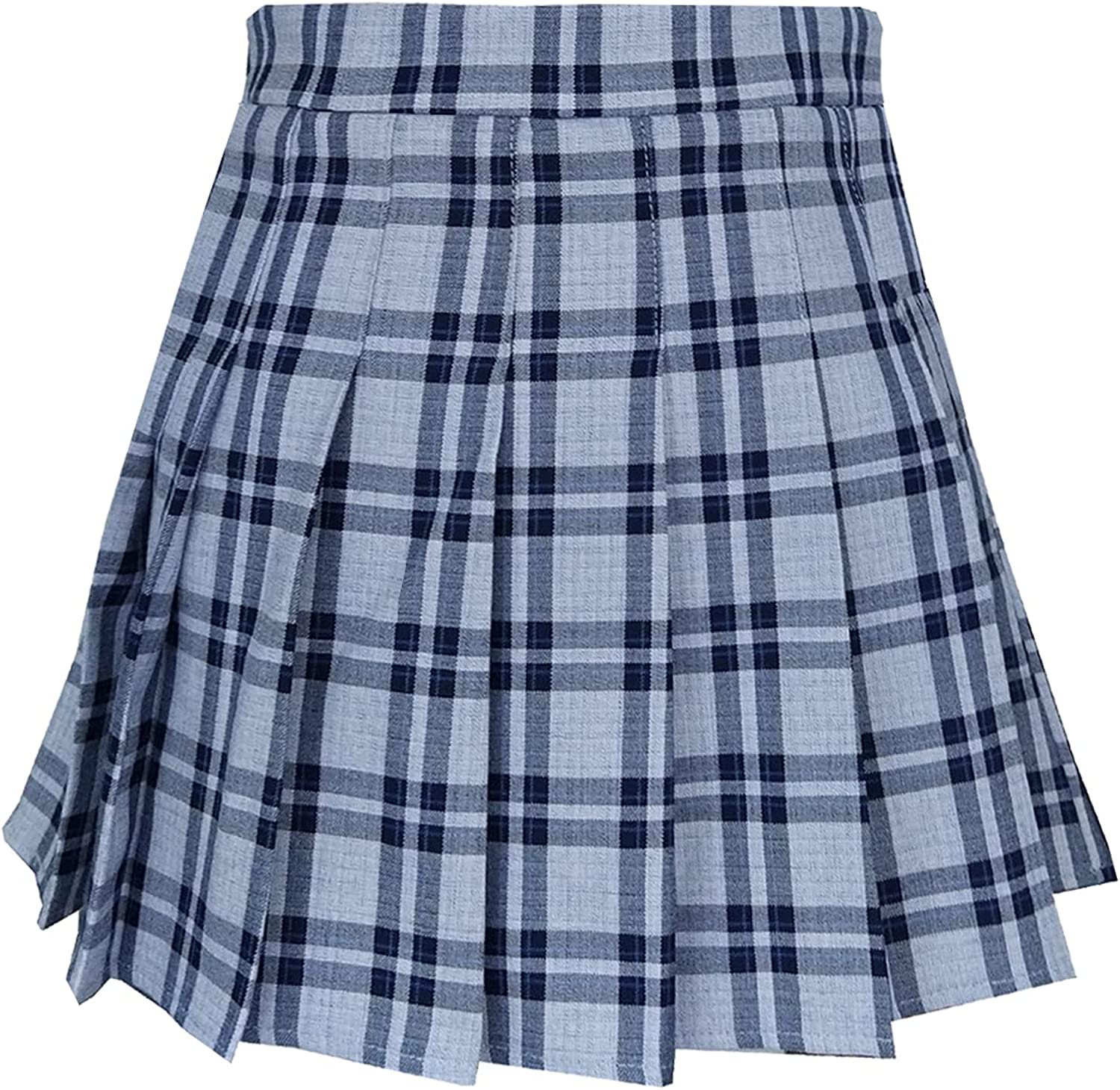 high TONCHENGSD Women's High Waist Pleated Mini Skirt Skater Tennis Skirt  (Royal Blue, M) at  Women's Clothing store