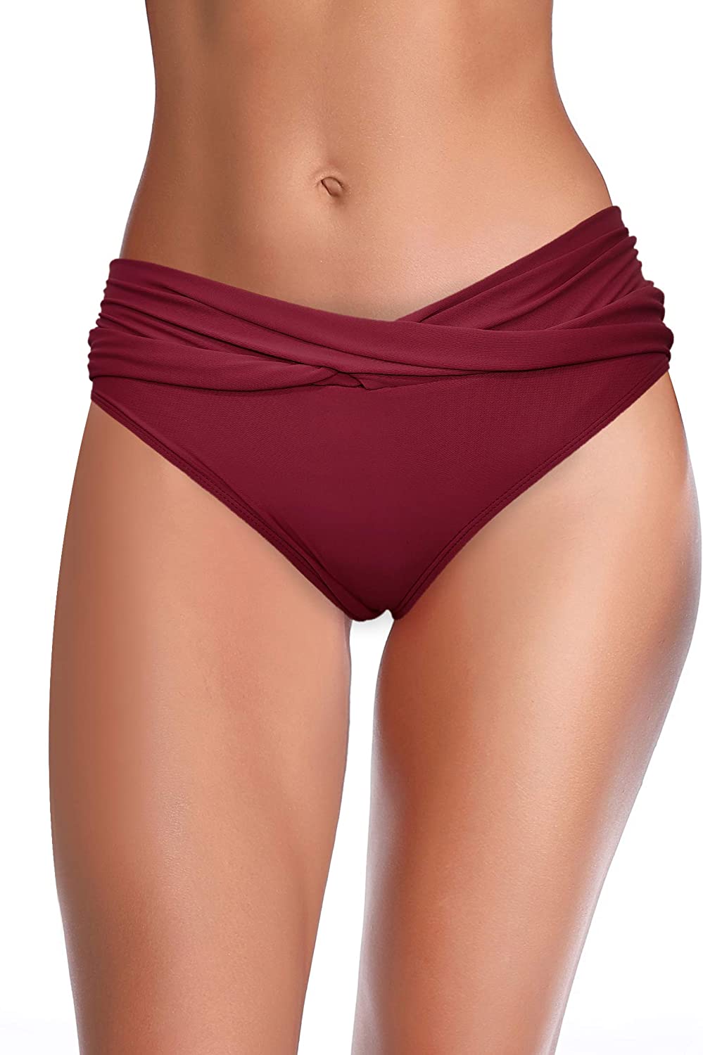  SHEKINI Women's Bikini Bottom Twist Front Cheeky