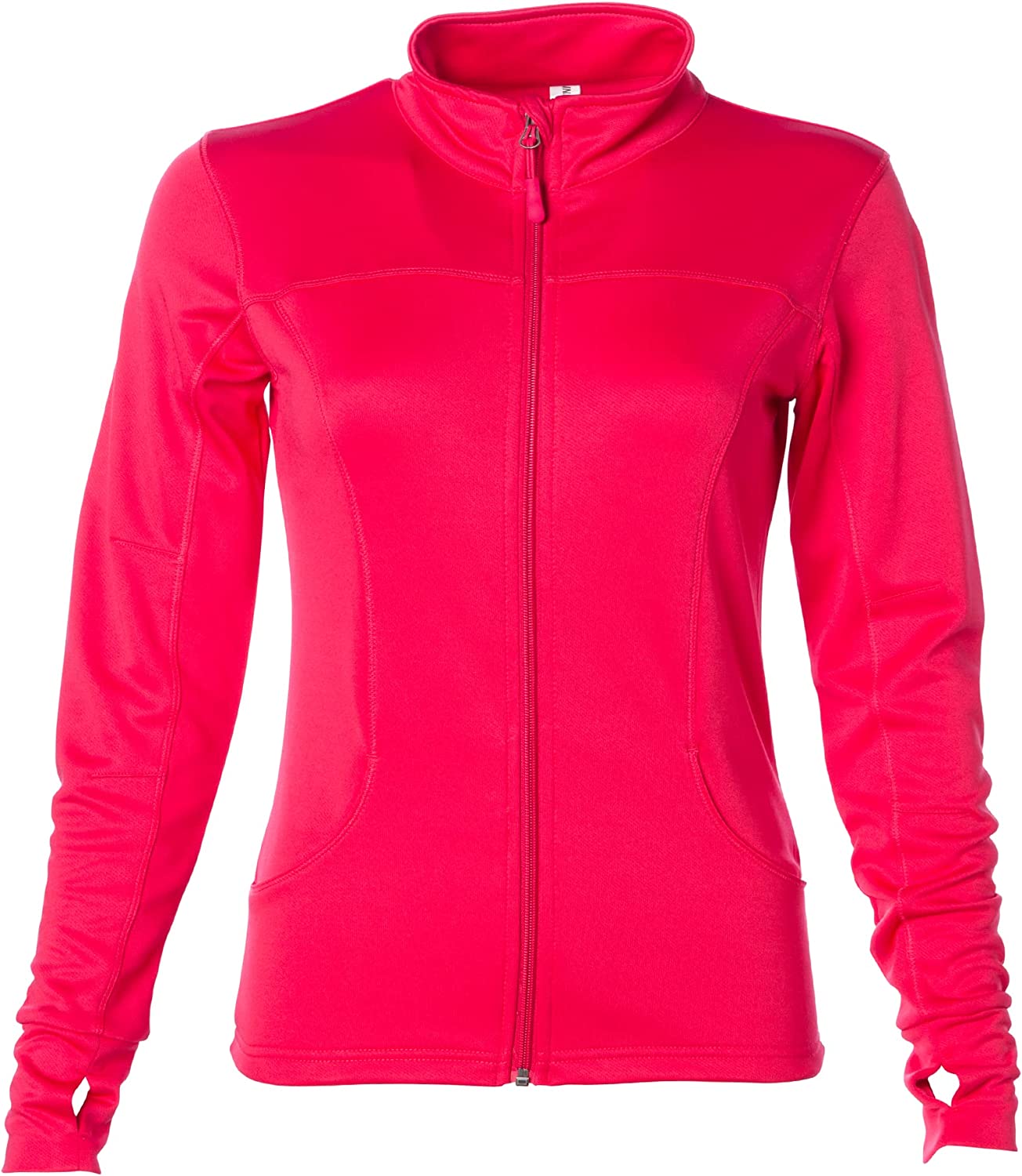 Global Blank Athletic Workout Jackets For Women, Full Zip-Up