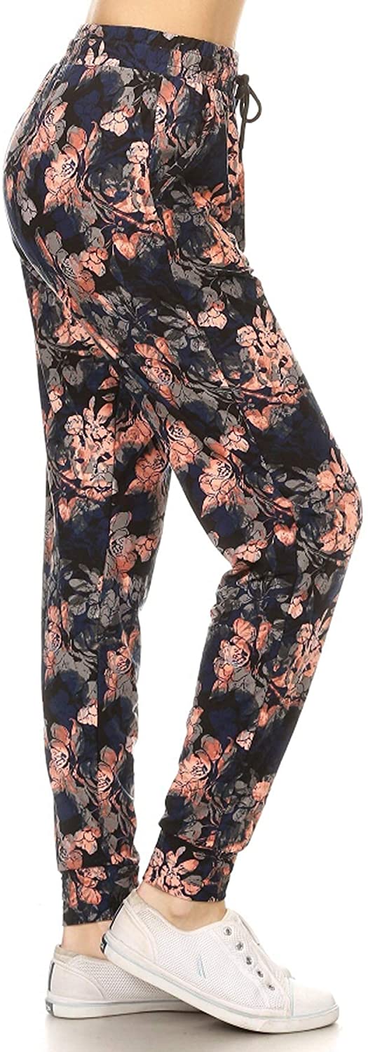 Leggings Depot Premium Women's Joggers Popular Printed High Waist Track  Yoga Ful