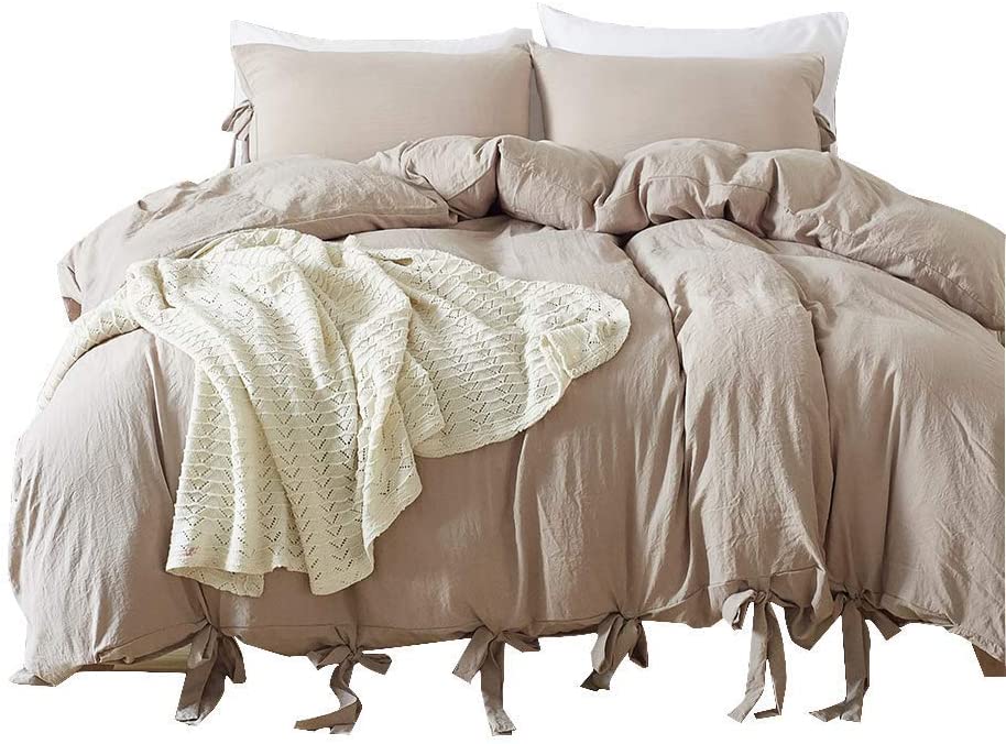 Drefeel Egyptian Quality Vibrant Stone, Taupe Colored Duvet Covers