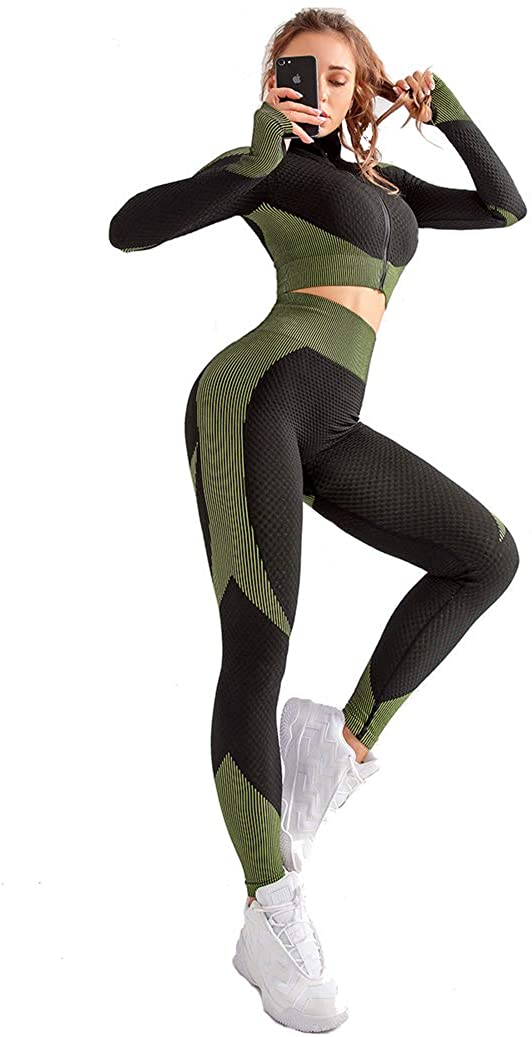 MANON ROSA Workout Set Women 2 Piece Activewear Clothes Seamless Gym Sports Bras Biker Shorts Outfits Fitness Sportswear 