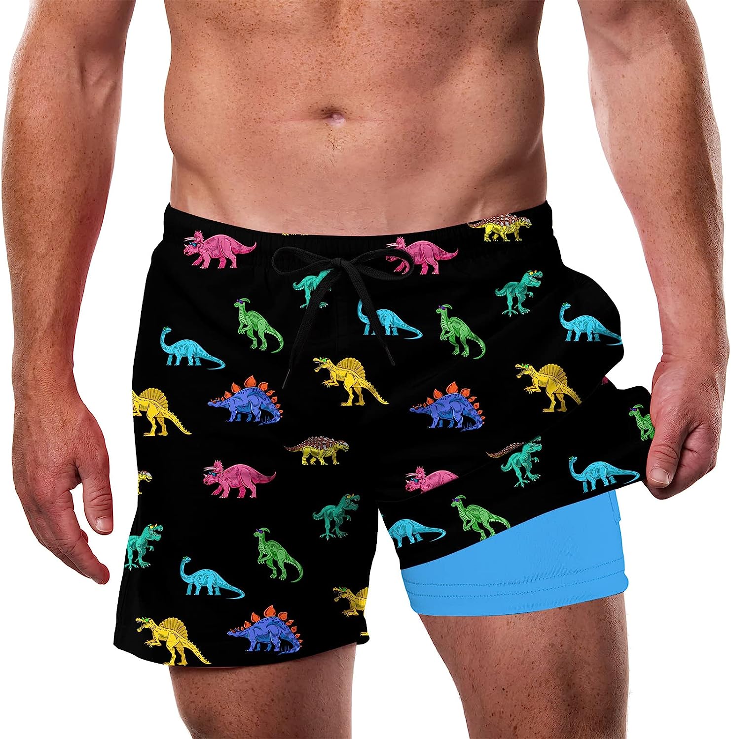 Crocodile Surfing Pattern Men's Breathable Trunks Underwear