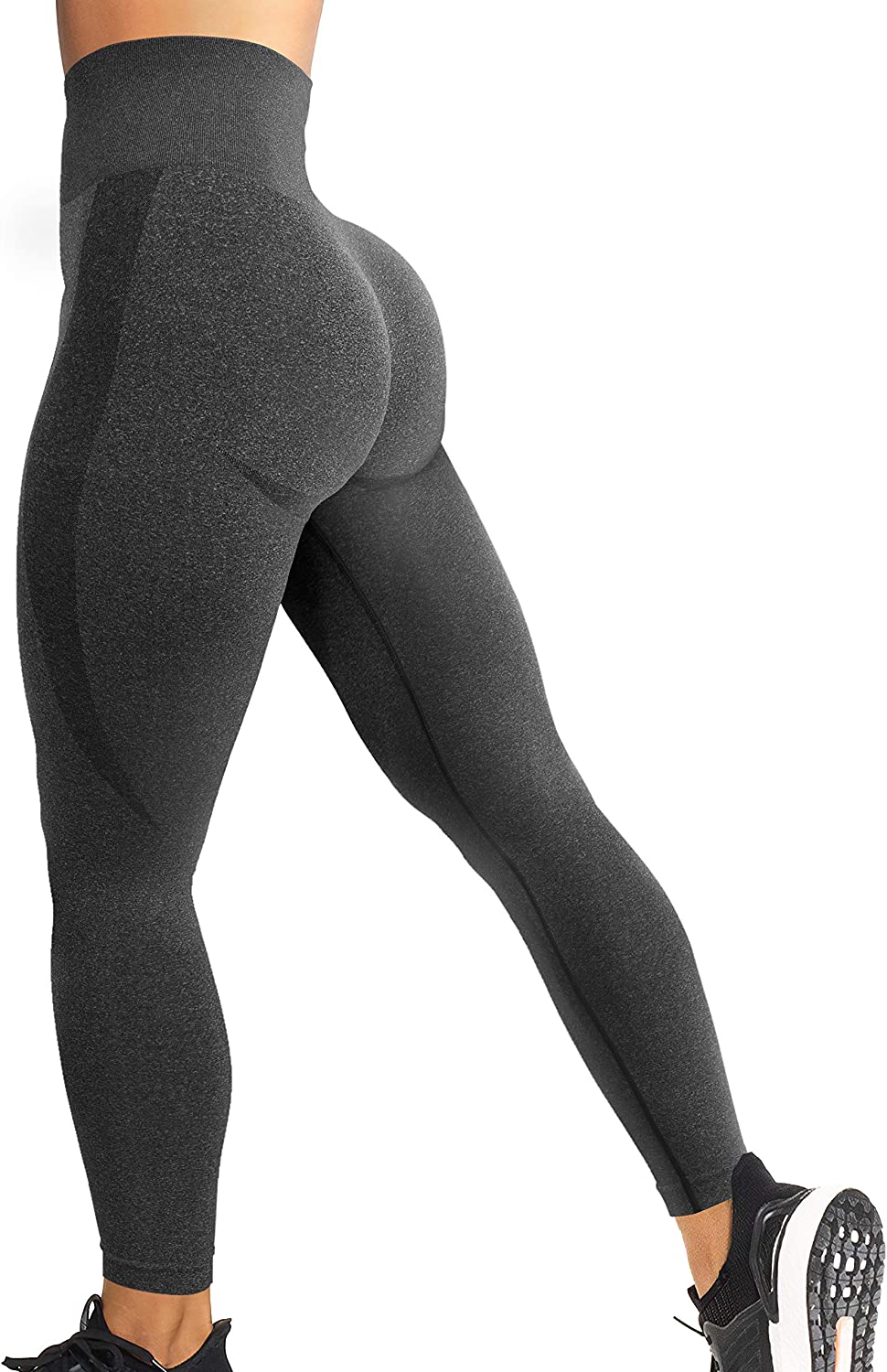 Gyouwnll High Waist Leggings Women Seamless Yoga Leggings Sweat Proof  Fitness Hip(Black M) 