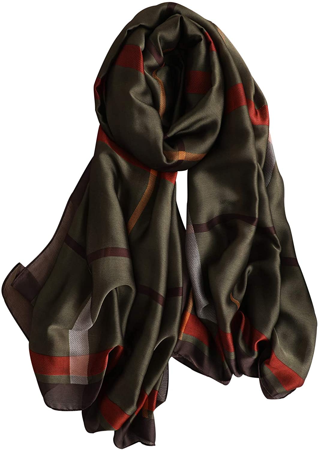 Cuddle Dreams Women's Silk Scarves for Winter, 100% Mulberry Silk Brushed, Luxuriously Soft & Warm, Decent Box Packed