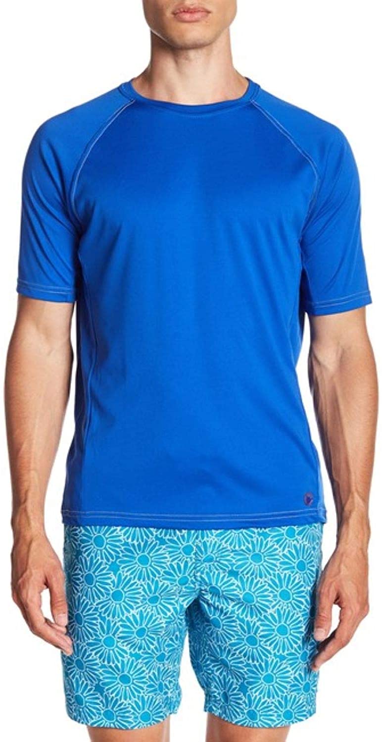 Mens UPF 50 Short Sleeve Quick Dry Rashguard Beach Bros Swim Shirt