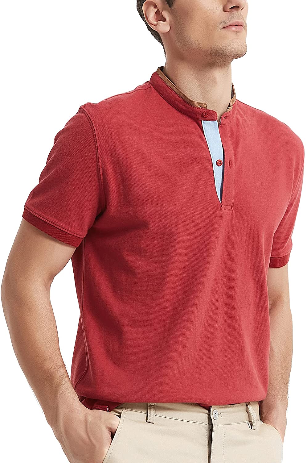 GAVIN BLEU Cotton Collared Polo Shirts for Men Classic Fit