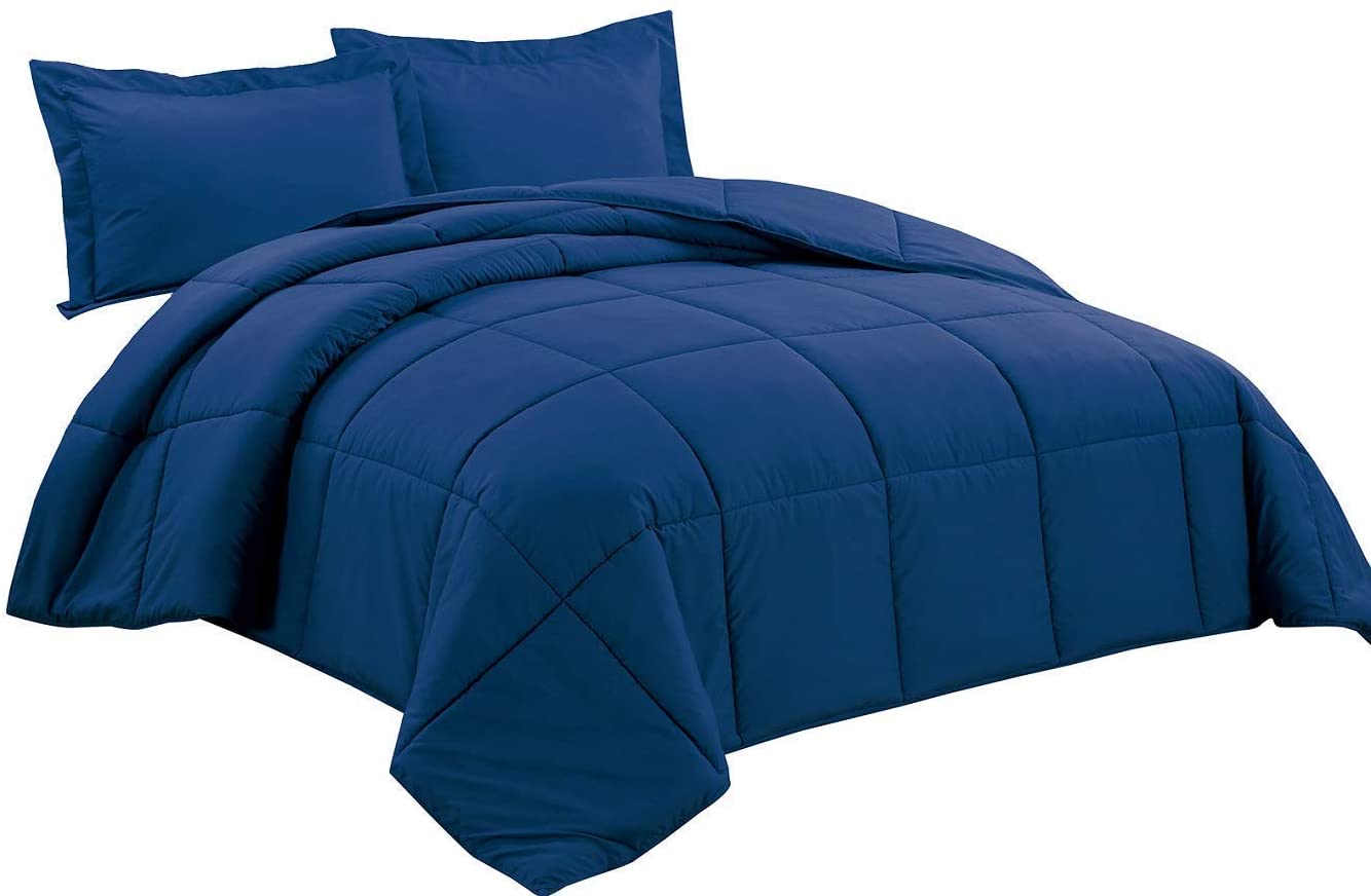 Chezmoi Collection 3-Piece Down Alternative Comforter Set - Lightweight All  Seasons Luxurious Brushed Microfiber Comforter (Oversized King, Dark  Purple) : : Home