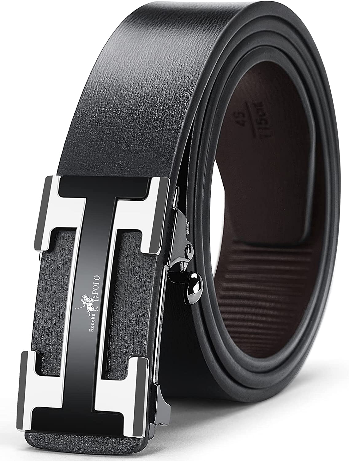OODI Men Formal Black Genuine Leather Belt black - Price in India