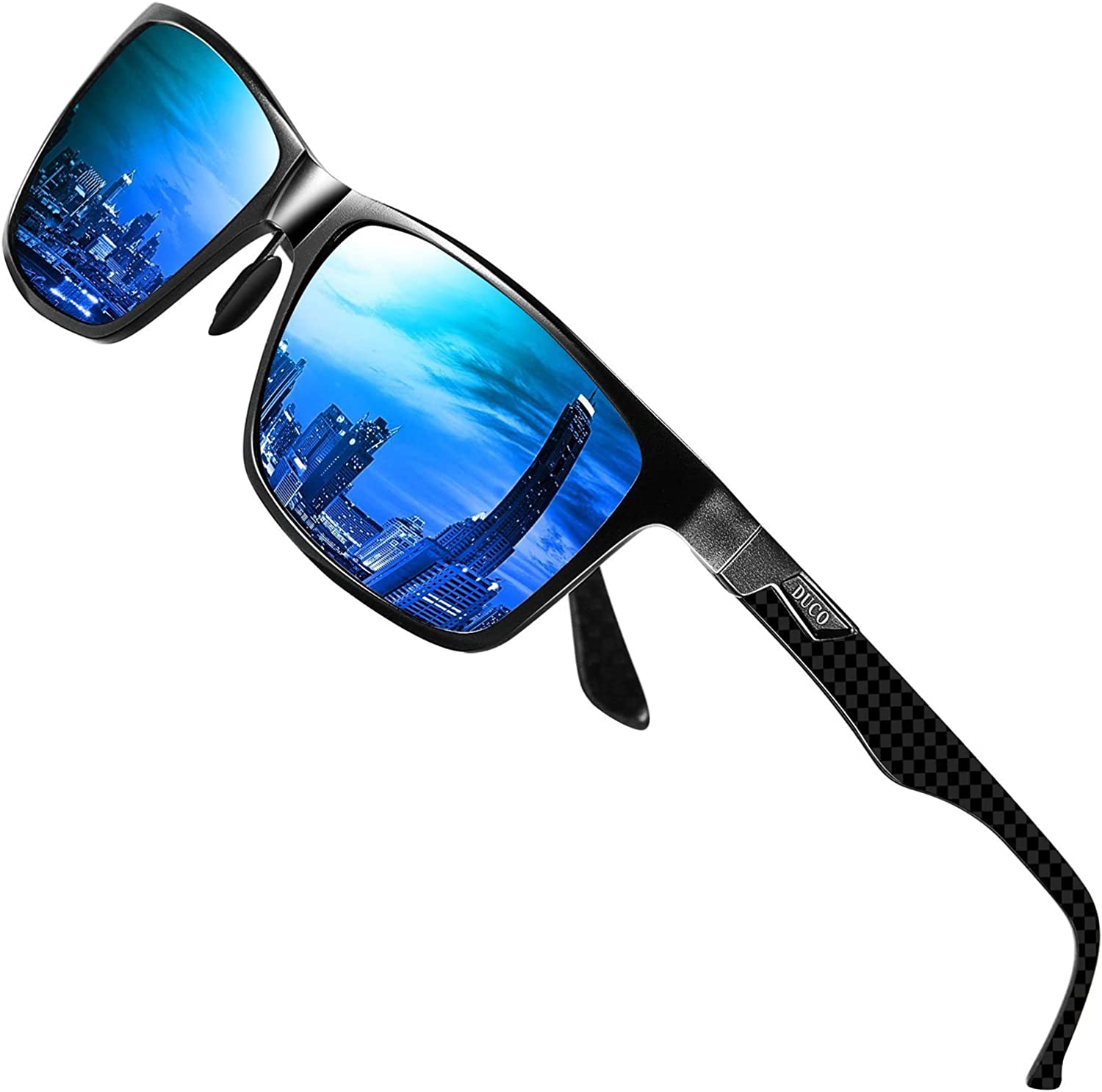 Duco Men's Luxury Carbon Fiber Temple Polarized Sunglasses for Men Sports  UV400