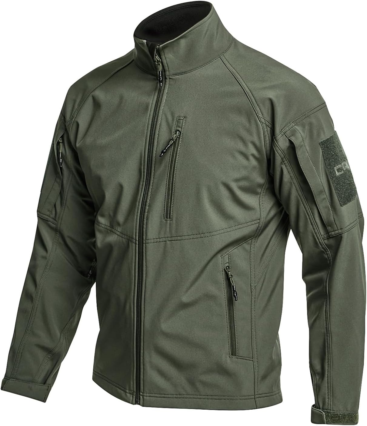 CQR Men's Covert Softshell Military Jacket, Winter Full Zip Fleece