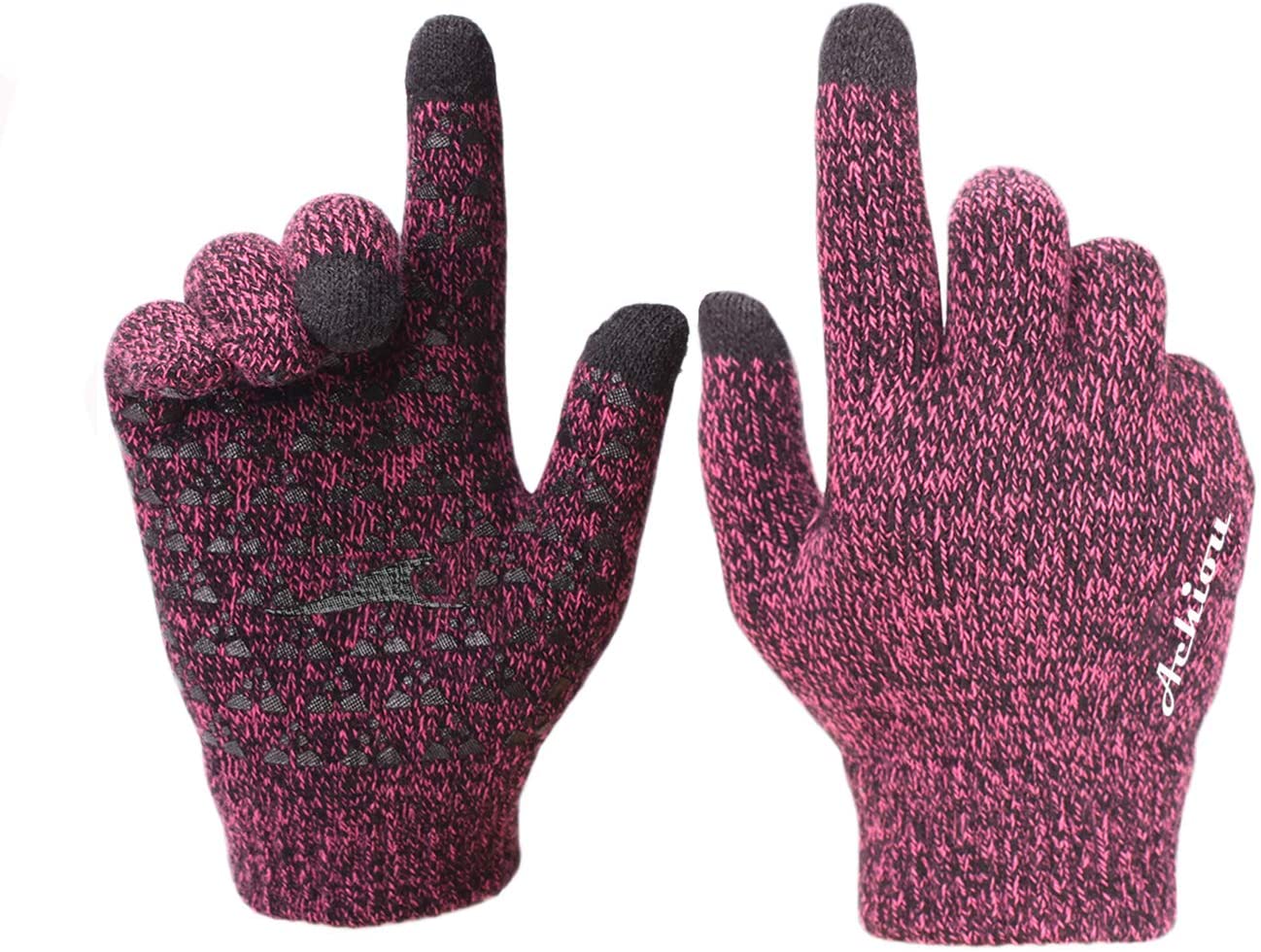 achiou winter knit gloves touchscreen