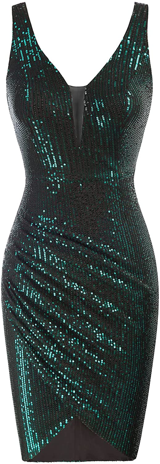 GRACE KARIN Womens Night-Out Sequin Mini Pencil Skirt Party Cocktail 