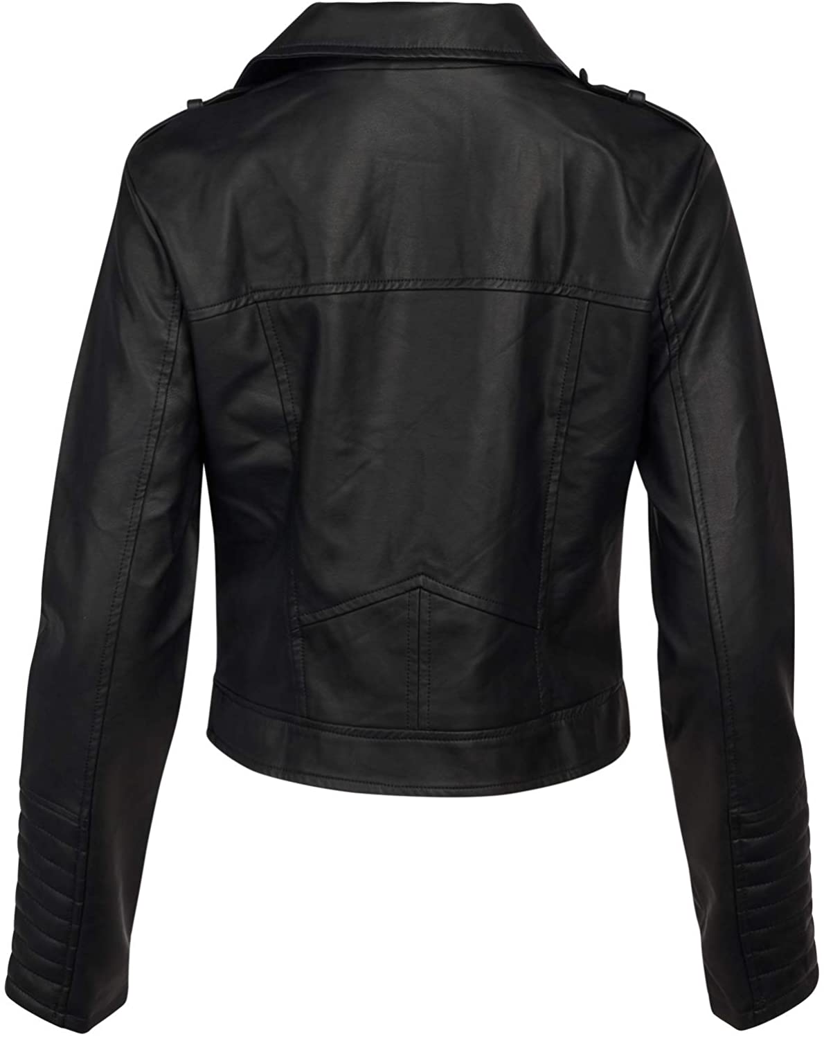 URBAN REPUBLIC Women Faux Leather Moto Biker Jacket with Studded ...