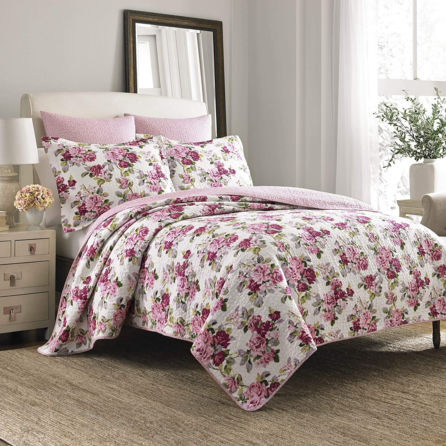 Laura Ashley HomeRowland CollectionLuxury Premium Ultra Soft Quilt Cove... 