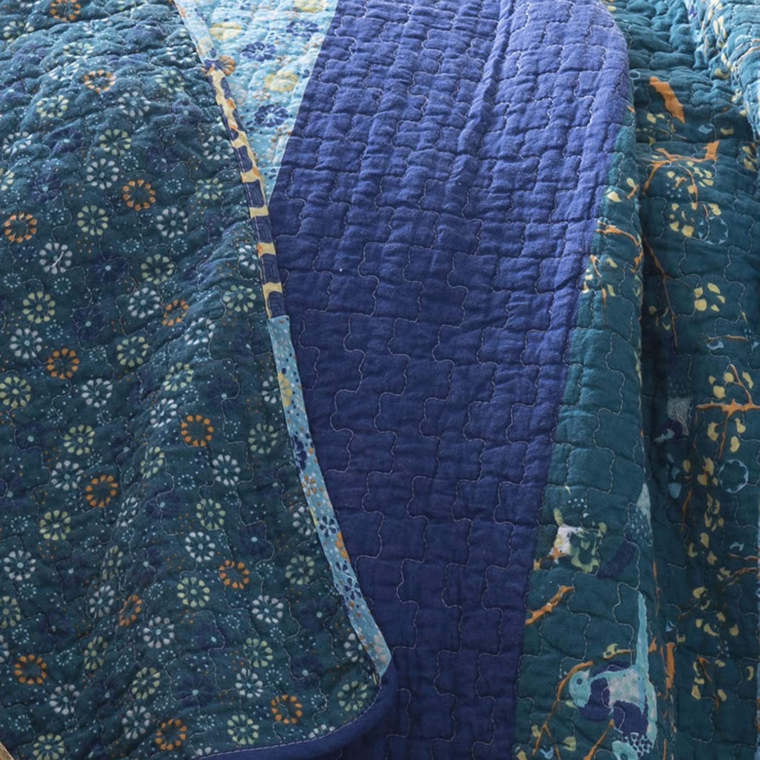 Fu Details about   Lush Decor Royal Empire Quilt Striped Pattern Reversible 3 Piece Bedding Set 