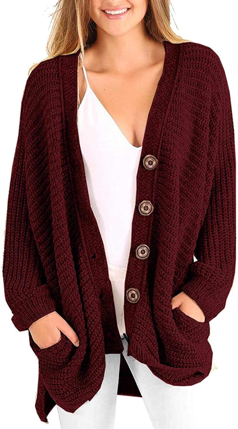 Chunky oversized knit cardigan clearance plus size