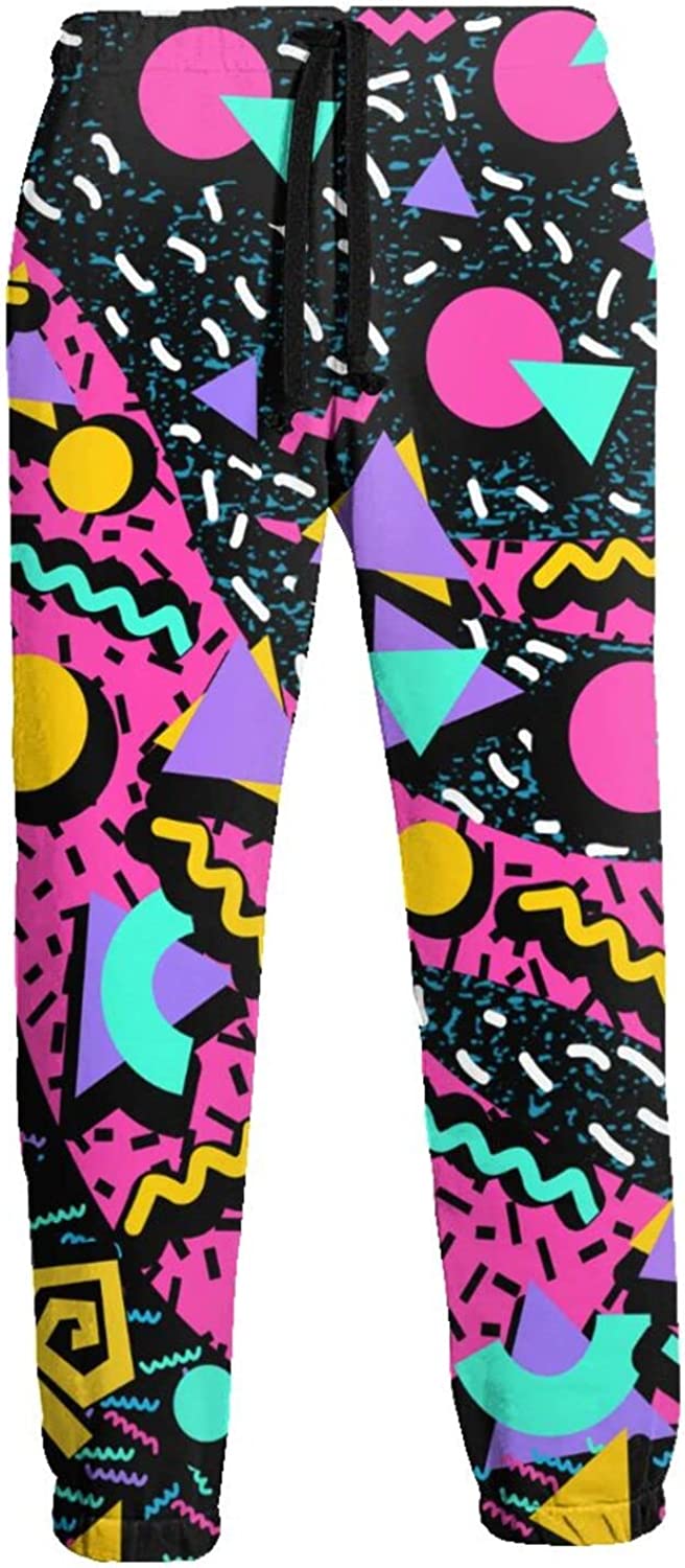 Neon 80s Lips Men's Long Pants Unisex Sports Trousers Beach Leisure Bottoms  Pure Cotton Sweatpants