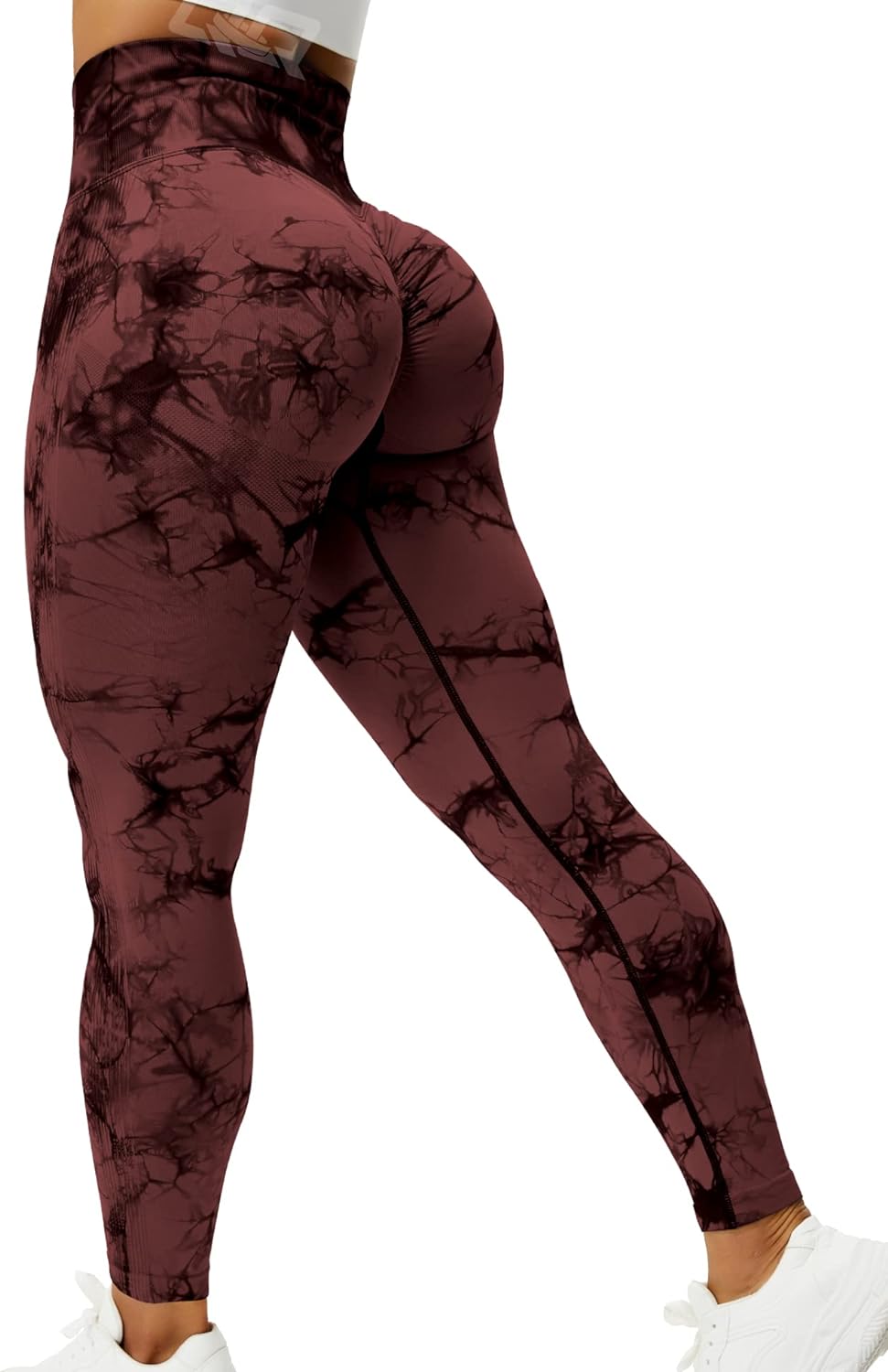 QOQ Womens High Waisted Seamless Workout Leggings Butt Lifting Gym Yoga  Pants Bo