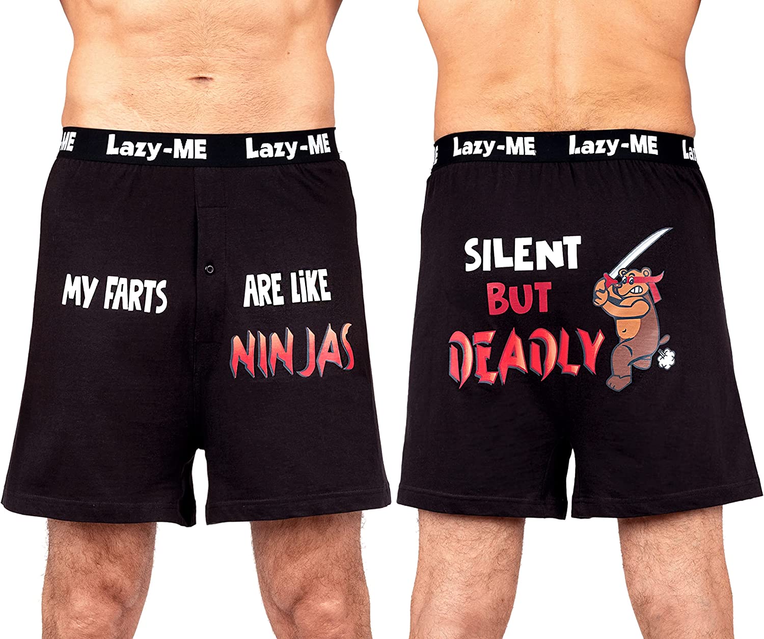 Lazy Me Novelty Men's Funny Boxer Shorts Humorous Underwear, Gag Gifts for  Him : : Clothing, Shoes & Accessories