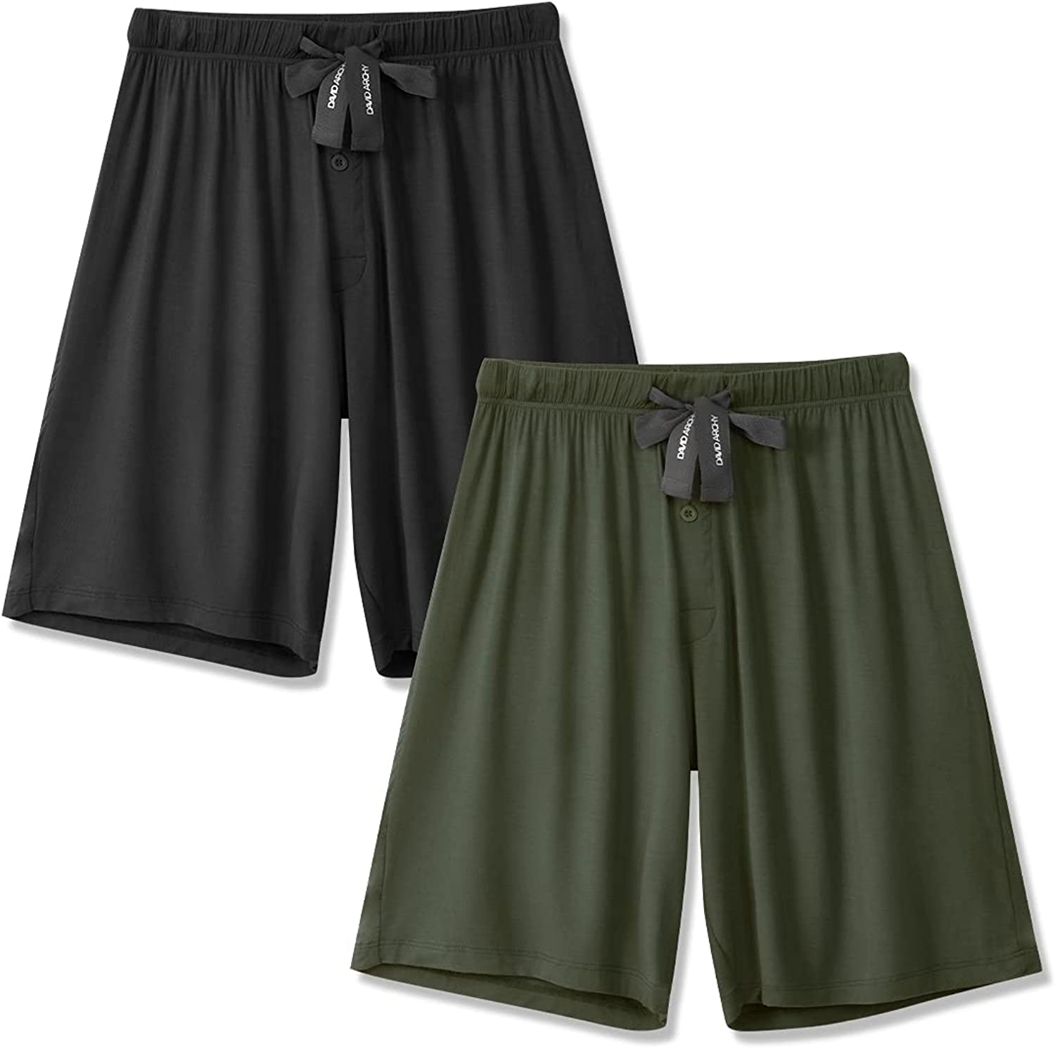 DAVID ARCHY Men's 2 Pack Soft Cotton Sleep Shorts Lounge Pants Stripe  Pajama Bottoms for Men (Black+Navy Blue, S) : : Clothing, Shoes &  Accessories