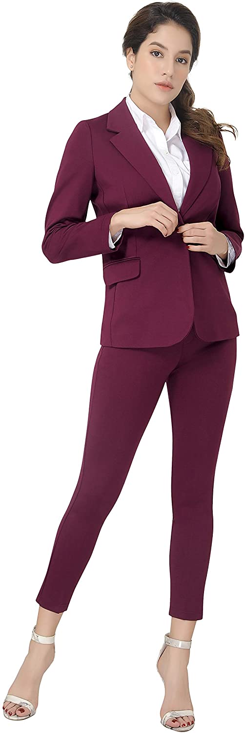 Marycrafts Women's Business Blazer Pant Suit Set for Work : :  Clothing, Shoes & Accessories