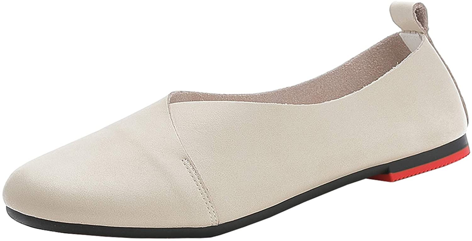 Womens Comfort Glove Shoes Genuine Leather Ballet Flats 