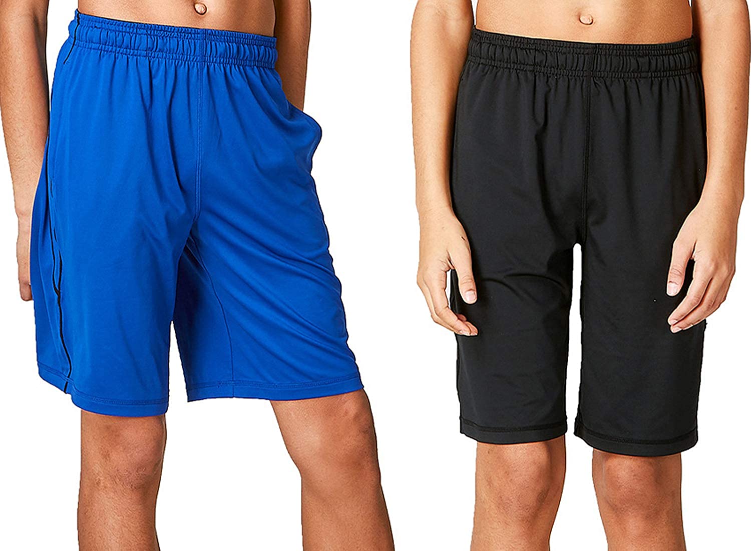 DEVOPS Boys 2-Pack Active Athletic Basketball Shorts with Pockets