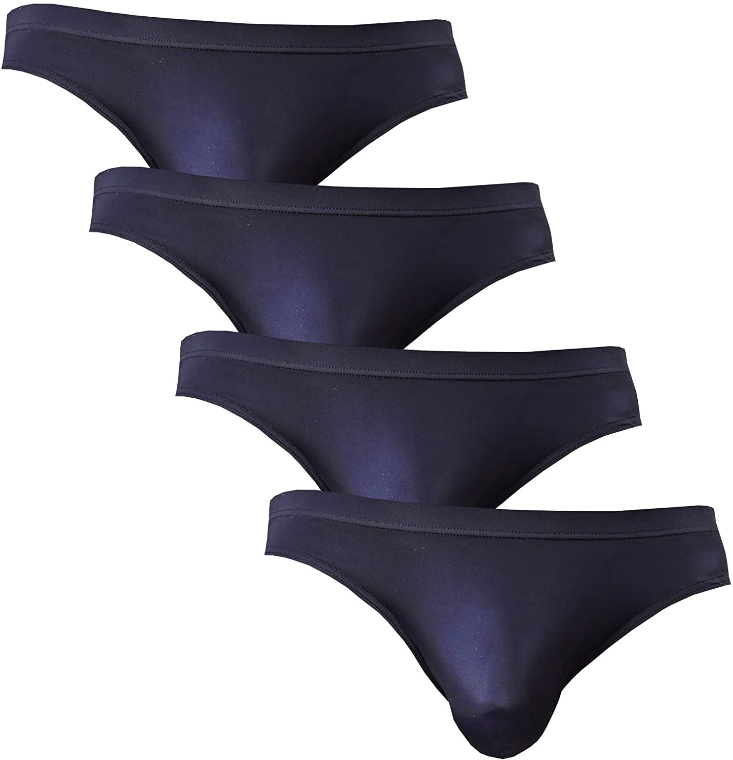 WINDAY Mens Briefs Ice Silk Triangle Bikinis Underwear Print Breathable Briefs 