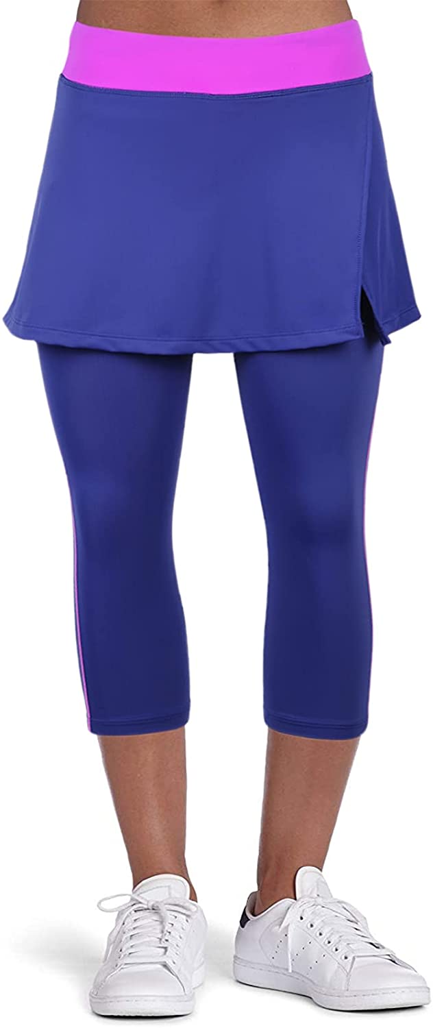ANIVIVO Women Yoga Legging Skirts with Pockets,Capris Skirted Pants for  Tennnis Golf Clothing(Black,S) : : Fashion