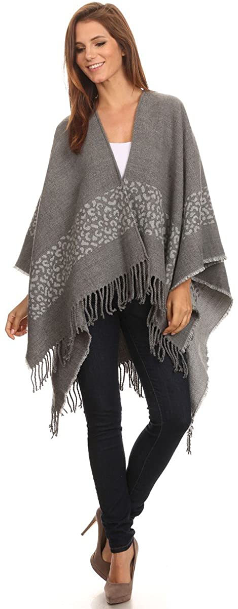 BSB LL Blanket Open Front Poncho Ruana Knit Cardigan Sweater Shawl Wrap  Many Sty eBay