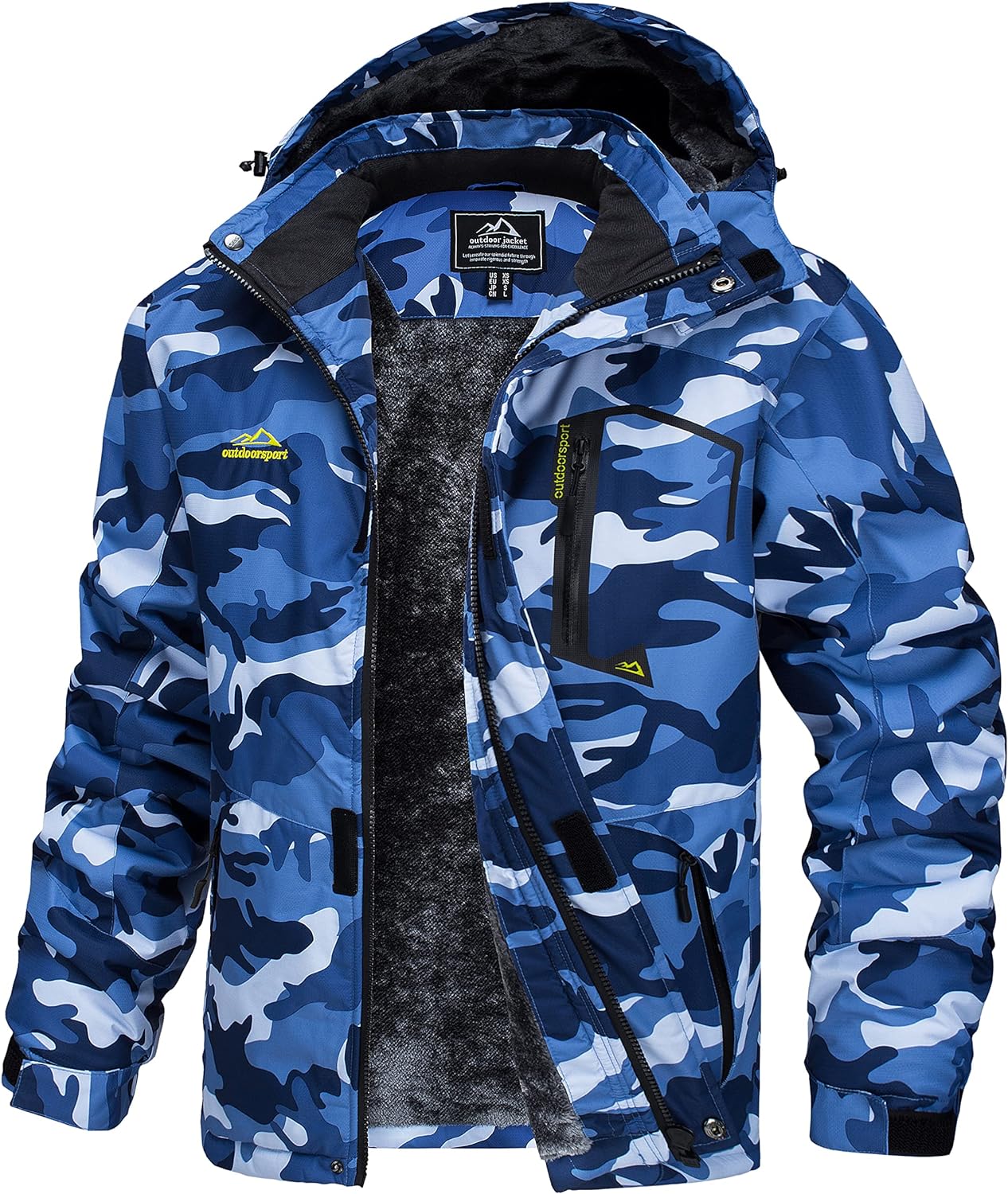  MAGCOMSEN Waterproof Jackets for Men with Hood Fleece Lined  Hiking Jacket Outwear Winter Jacket Warm Jacket Snowboarding Jacket Ski  Jacket : Clothing, Shoes & Jewelry
