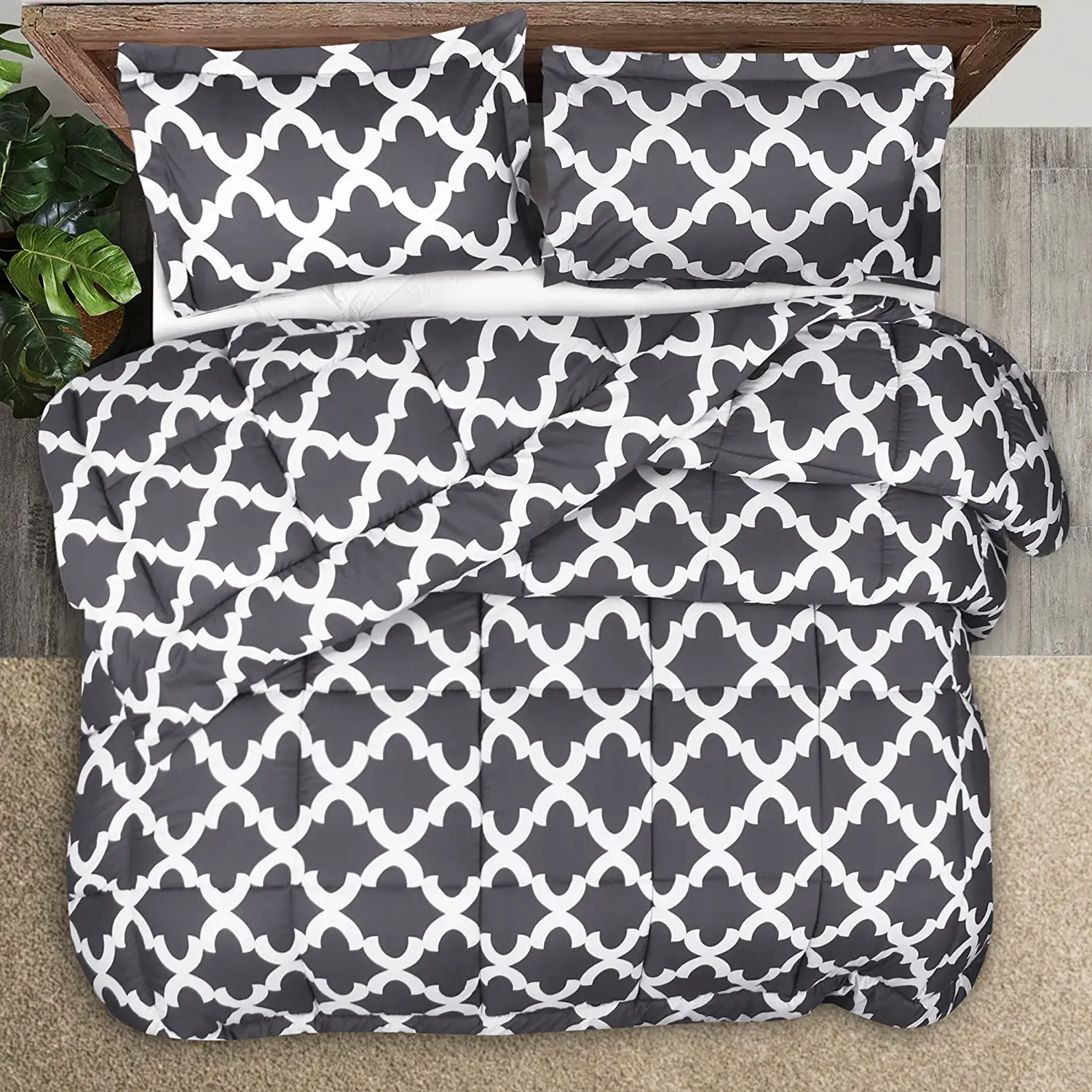 Utopia Bedding Queen Comforter Set (Grey) with 2 Pillow Shams - Bedding  Comforte