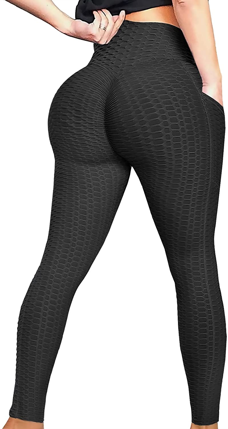 AIMILIA Butt Lifting Anti Cellulite Leggings for Women High Waisted Yoga  Pants Workout Tummy Control Sport Tights