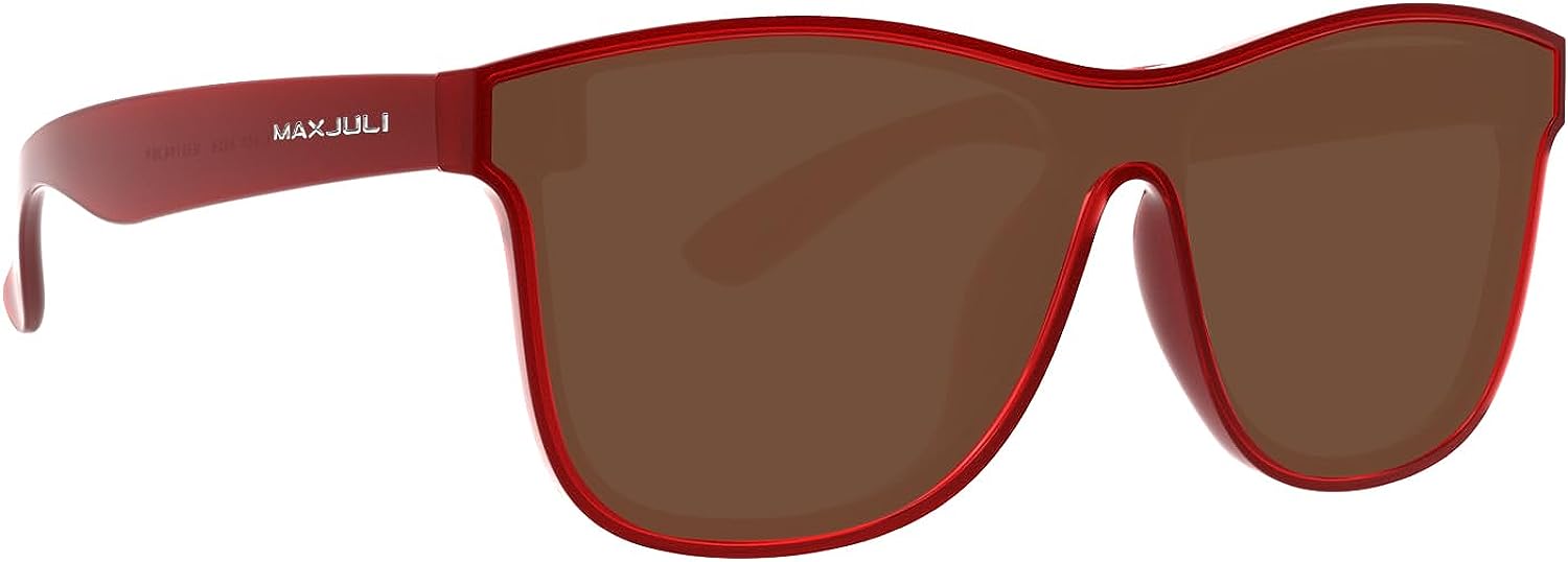 MAXJULI Polarized Trendy Sports Sunglasses for Big Heads Men Women