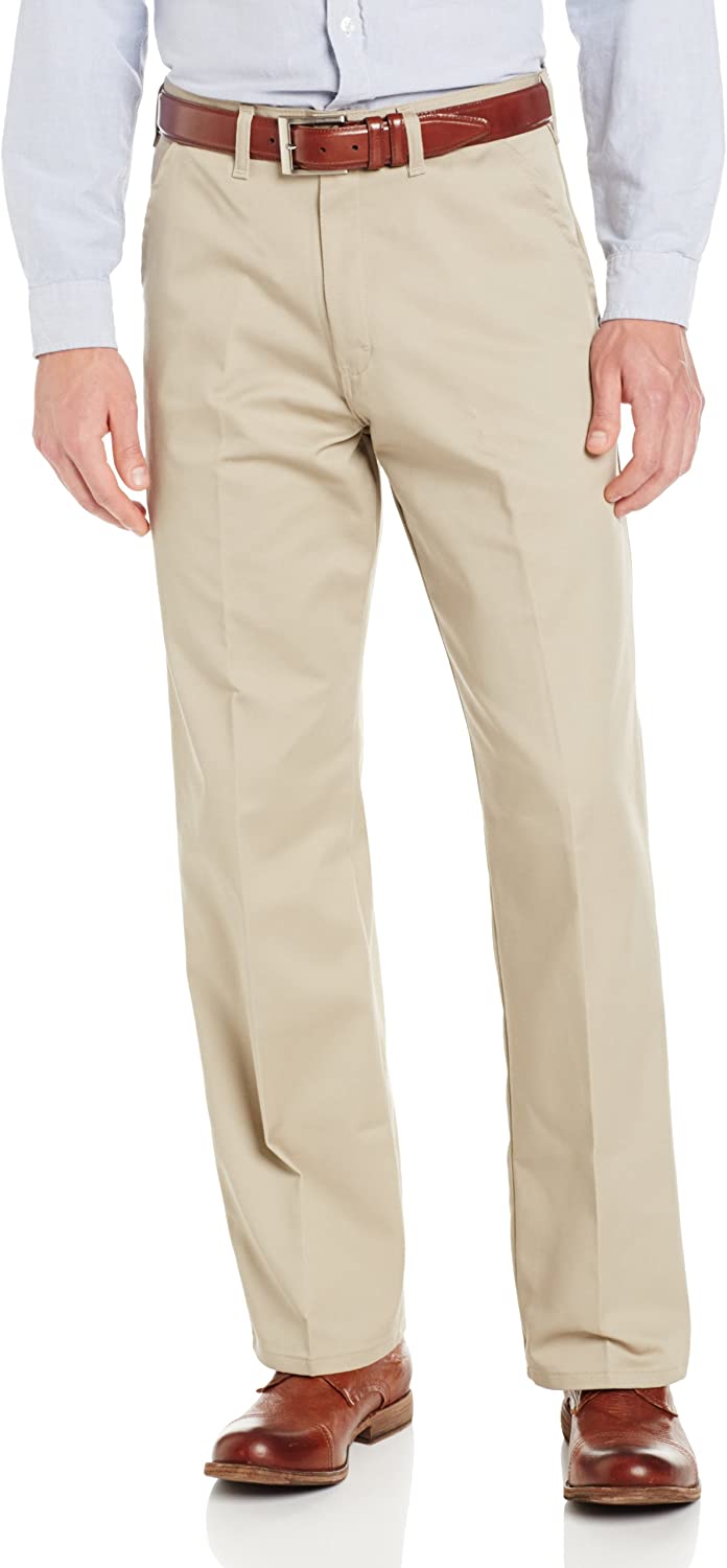 dickies flat front cotton work pant