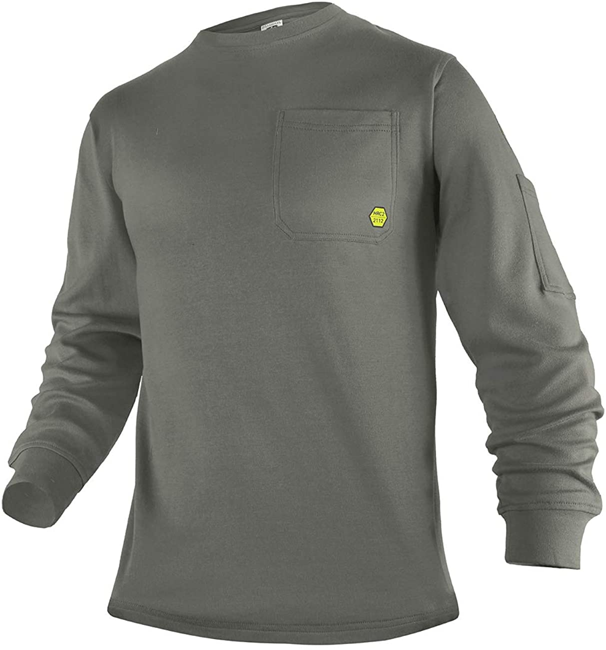 Titicaca FR T-shirt Flame Resistant Cotton Men's Long Sleeve Khaki Round T-shirt 