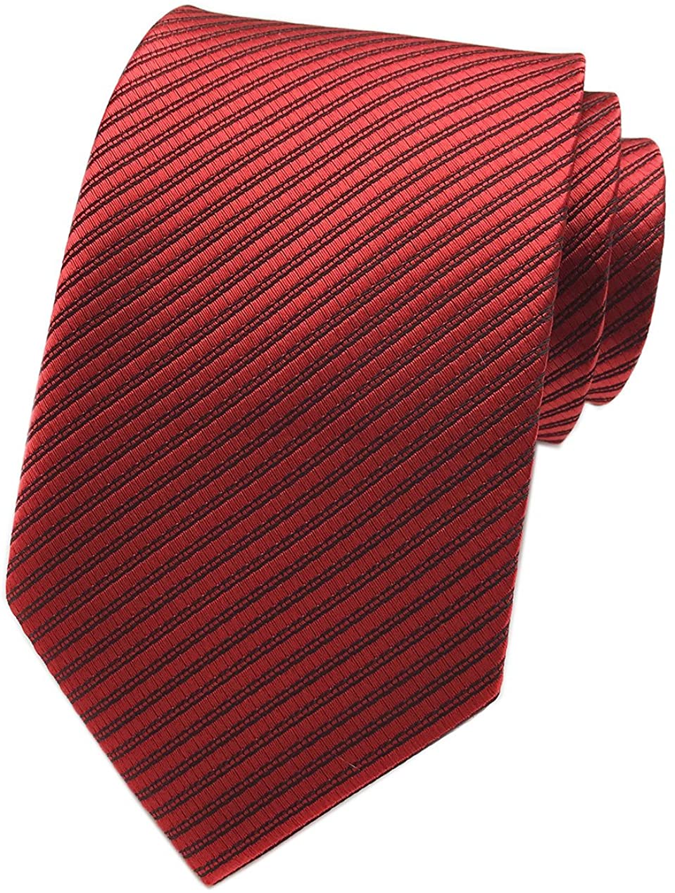 Details about   Elfeves Men's Solid Color Ties Fine Stripe Smooth Graduation Formal Suit Necktie 