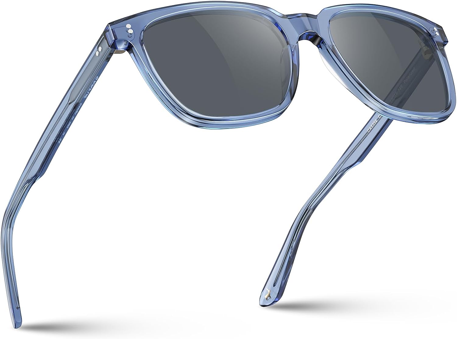 CARFIA Acetate Polarized Sunglasses for Men UV400 Protection Classic Retro  Squar