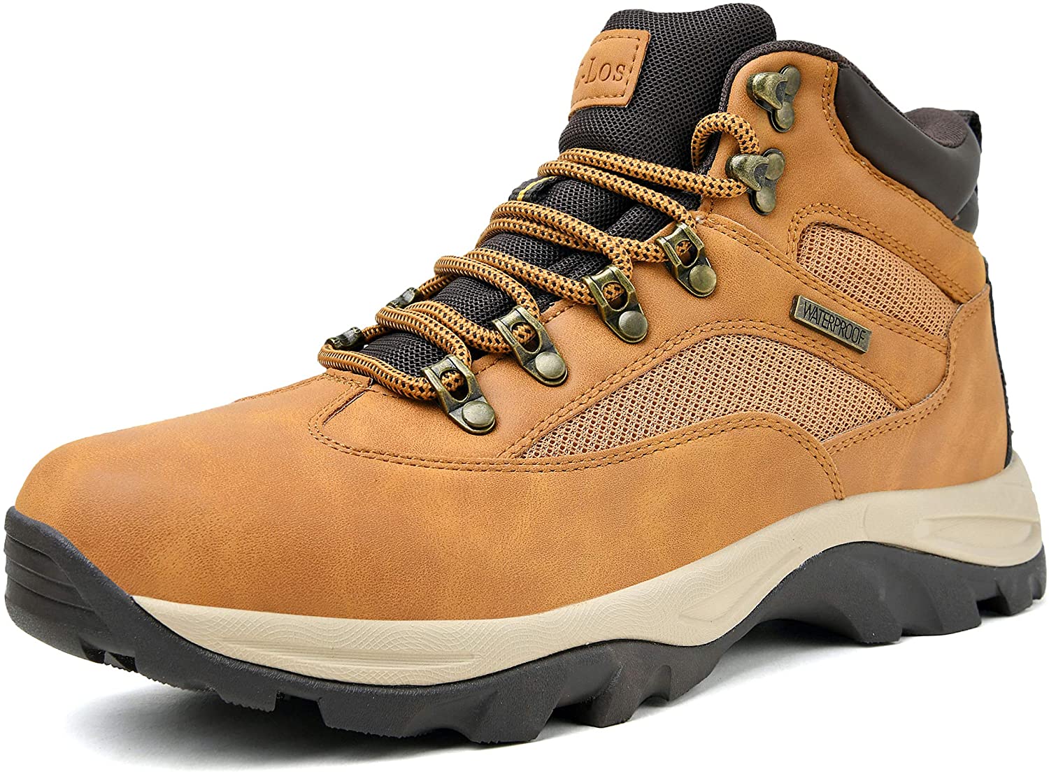 CC-Los Men's Hiking Shoes 5-Year Warranty Waterproof Low-Top Outdoor Trailing Trekking Camping Shoe Shock-Absorbing EVA Casual Lightweight 