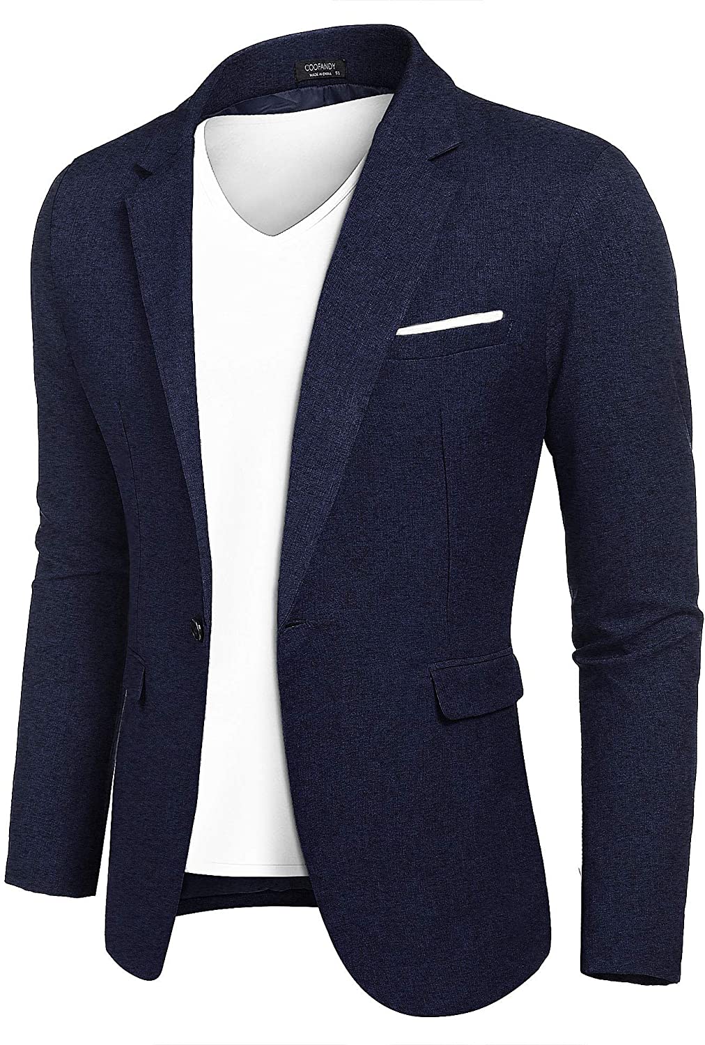 COOFANDY Men's Casual Sports Coats Lightweight Suit Blazer Jackets One Button 