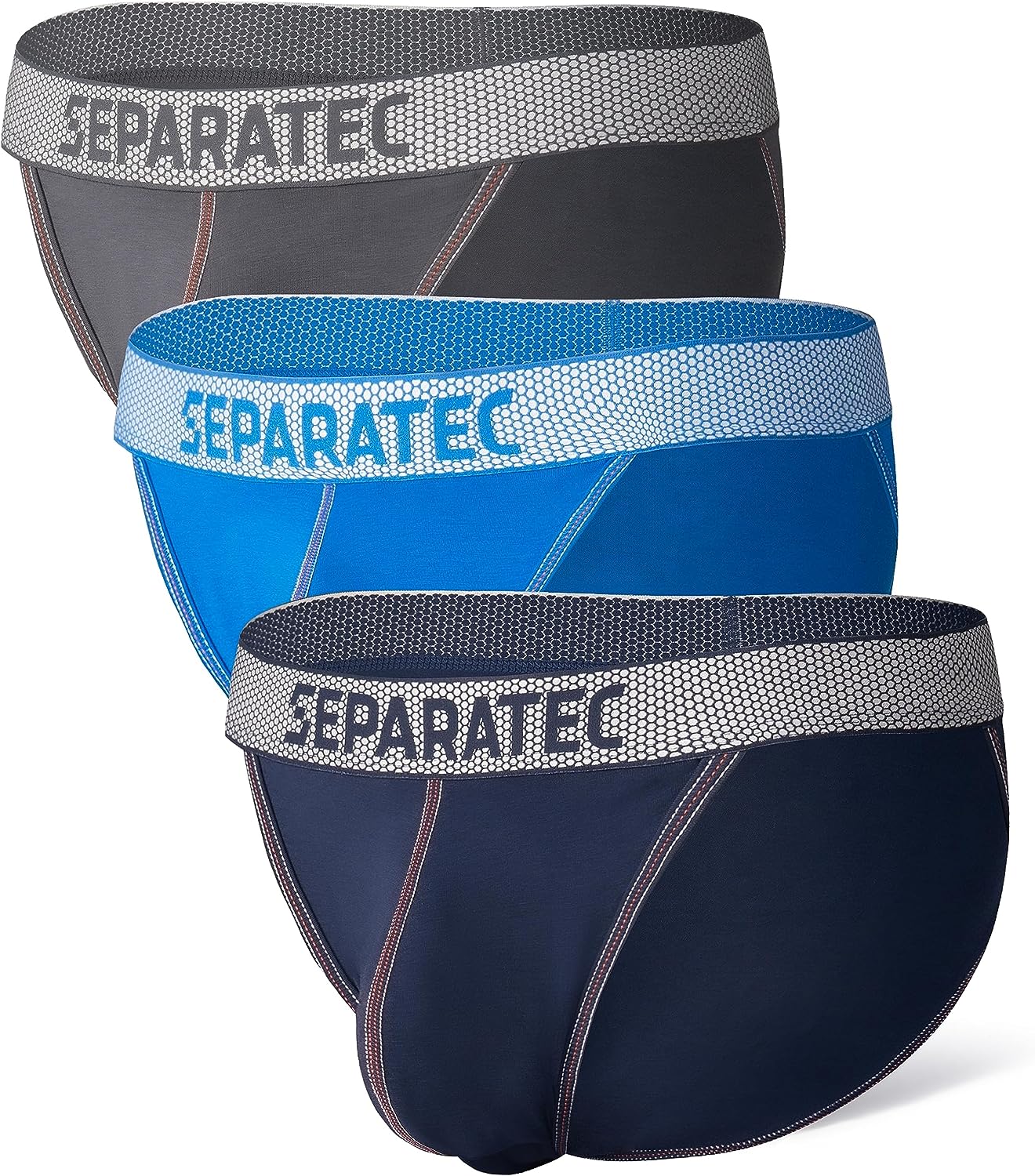 Separatec Men's Underwear 3 Pack Basic Micro Modal Soft Breathable Dual  Pouch Briefs