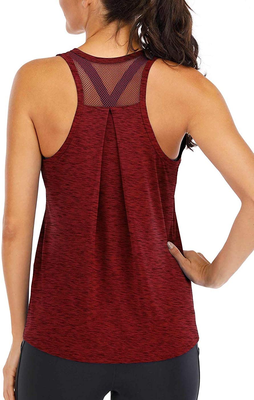 Fihapyli ICTIVE Workout Tops for Women Loose fit Racerback Tank Tops for  Women Mesh Backless Muscle Tank Running Tank Tops Workout Tank Tops for  Women Yoga Tops Athletic Exercise Gym Tops Apricot