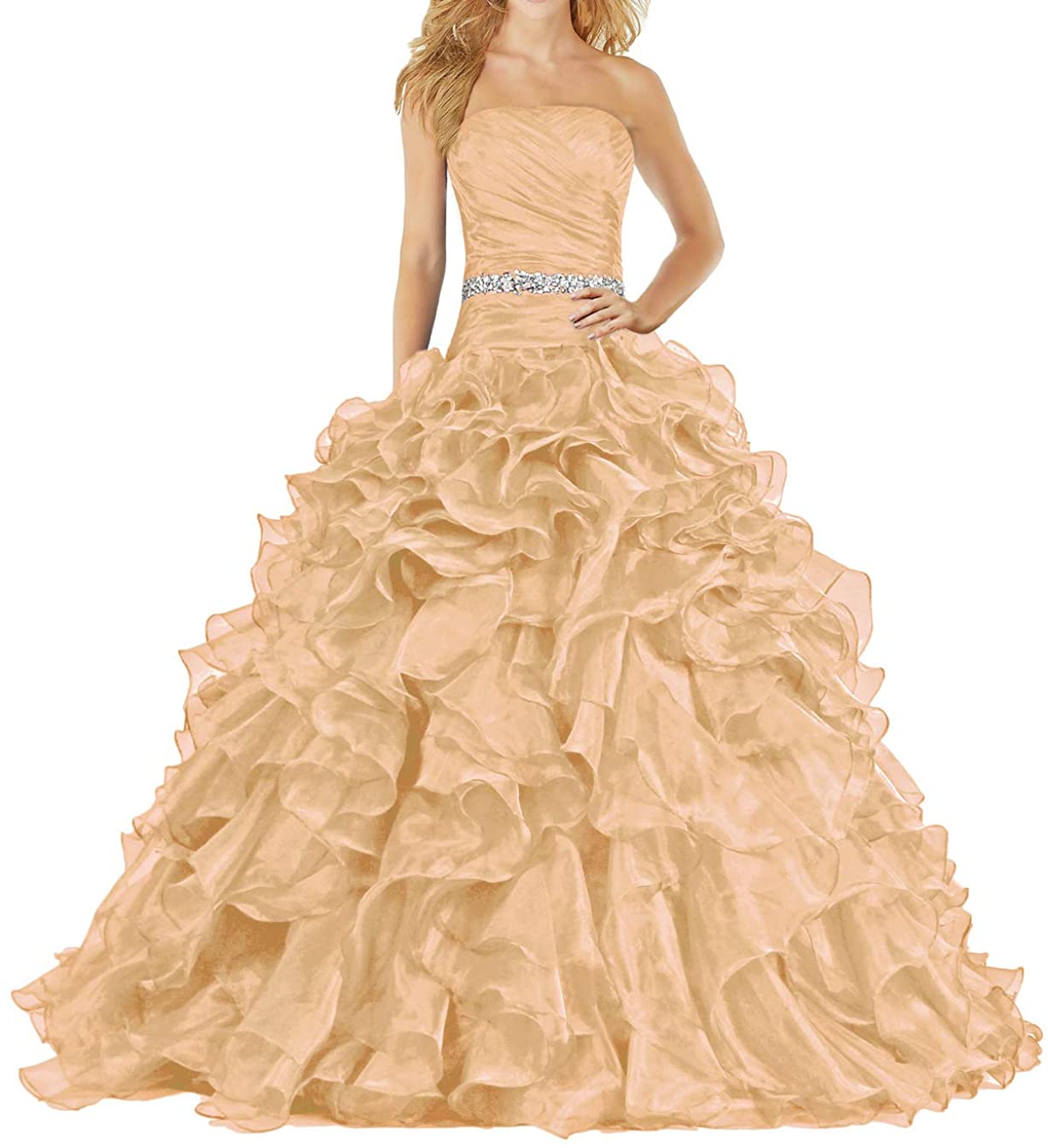 ANTS Womens Sweetheart Formal Quinceanera Dress Prom Gown