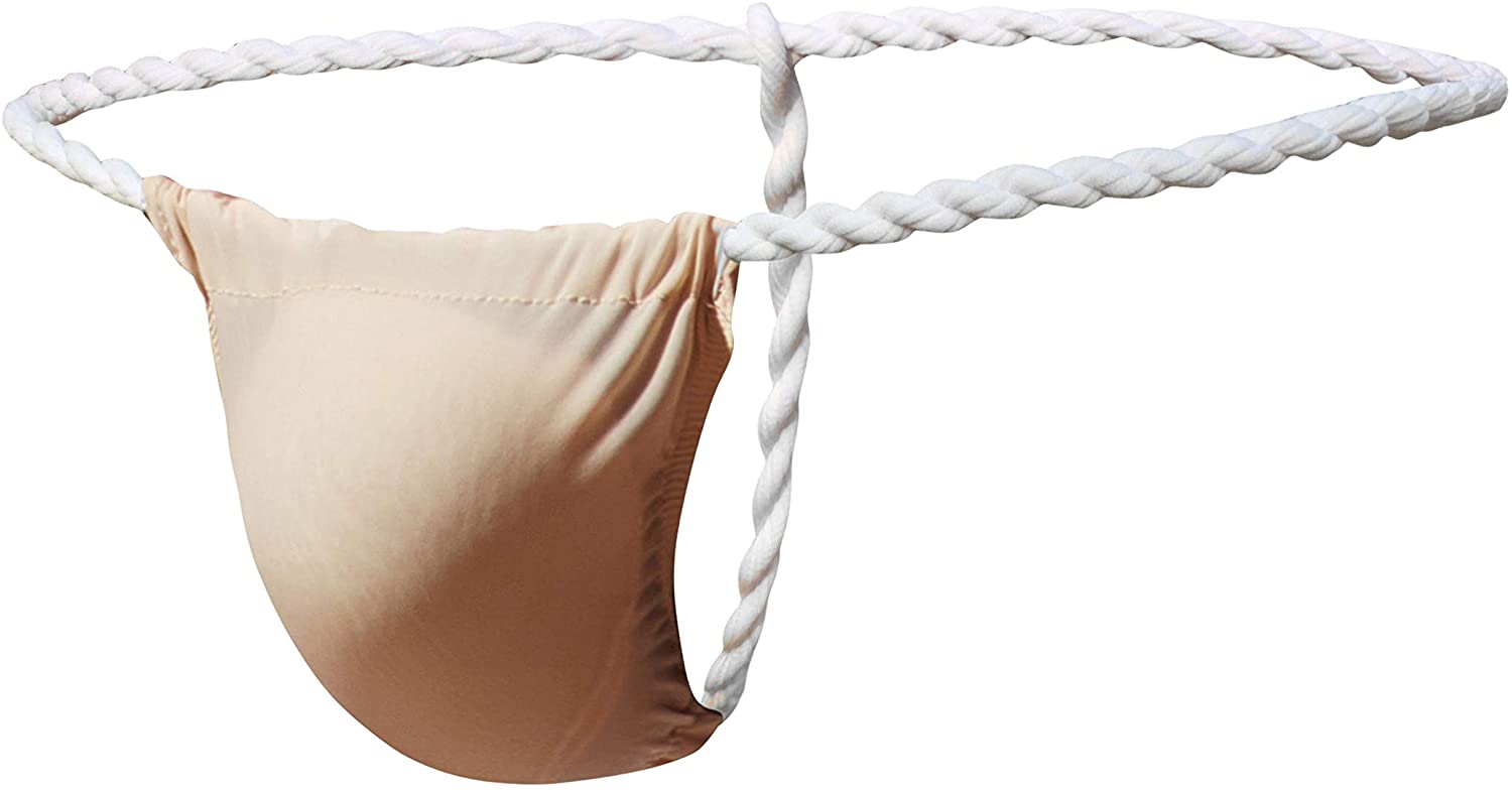 Newsywell Mens T-Back Thongs Ice Silk Low Rise Bikini Briefs Underwear 