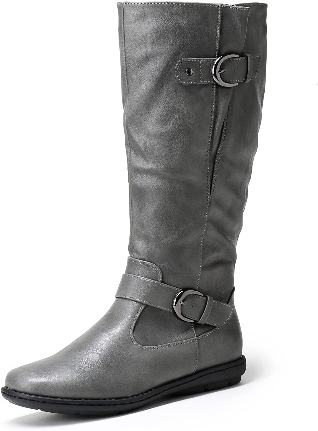 DREAM PAIRS Womens Knee High Motorcycle Riding Winter Boots 